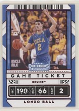 2020 Panini Contenders Draft Picks Variation Game Ticket Red Lonzo Ball #46 0a3