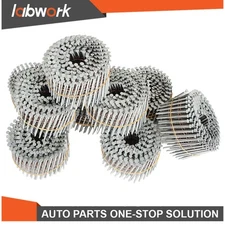 Labwork Full Round Head Siding Nails 3600 Pcs 0.092In × 2-1/2In 15Deg Wire Coils