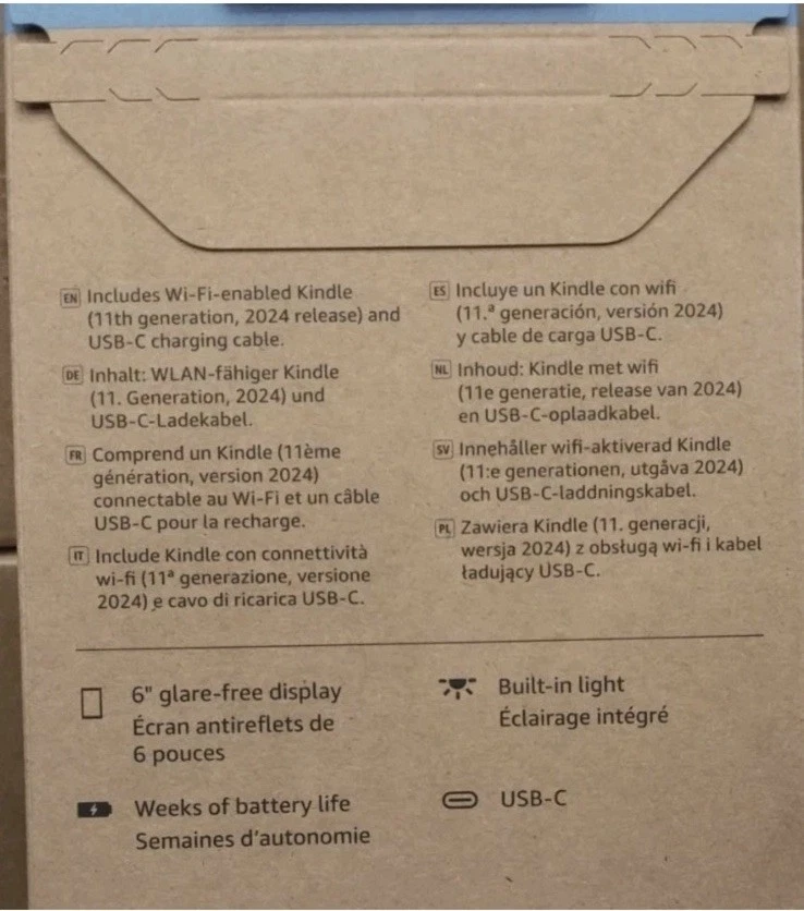 Amazon Kindle (newest 11th gen) 16GB Lightest most compact Kindle  BLACK - Image 2 of 4