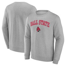 Men's Gray Ball State Cardinals Campus Sweatshirt