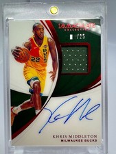 2019 Panini Immaculate Khris Middleton  Milwaukee Bucks Auto /25 #PA-KMD