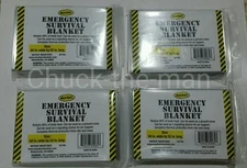 LOT OF 4 MAYDAY THERMAL EMERGENCY SURVIVAL BLANKET  FOR YOUR BUG OUT BAG      De