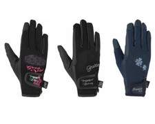 Imperial Riding Riding Gloves, Women's Teens Gloves Black Pink Blue, New