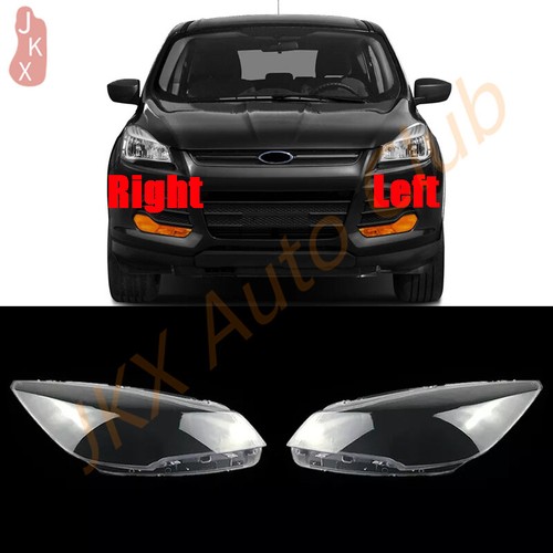 For Ford Kuga Escape 2013-16 p Right & Left Front Headlight Lens Cover+Seal Glue - Picture 11 of 11