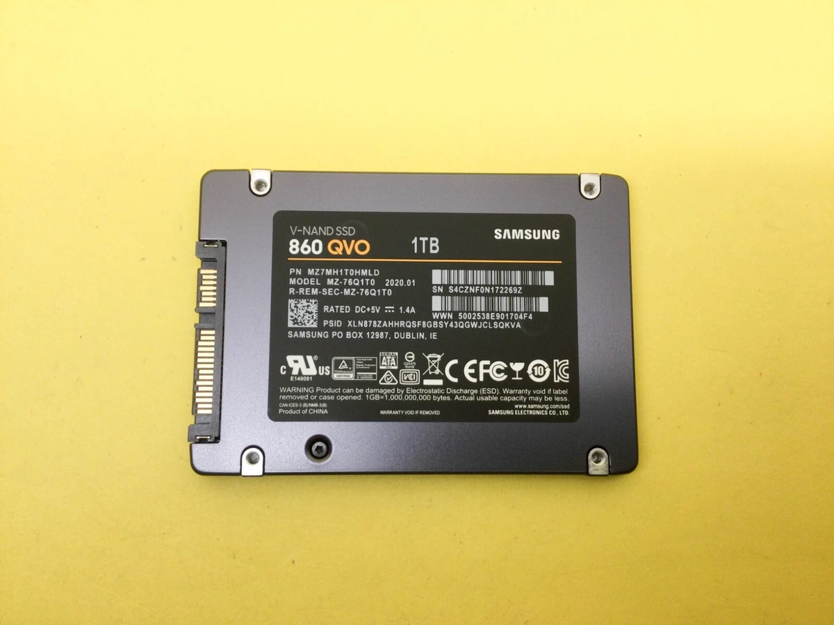 Erhvervelse bande diagram Samsung 860 QVO Series 1TB SATA 6Gb/s 2.5&#034; SSD Solid State Drive  MZ-76Q1T0 | eBay