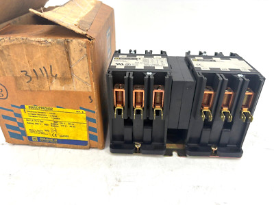 New Square D 8965DPR63V02 Reversing Hoist Contactor 110/120V Coil 60A 600VAC