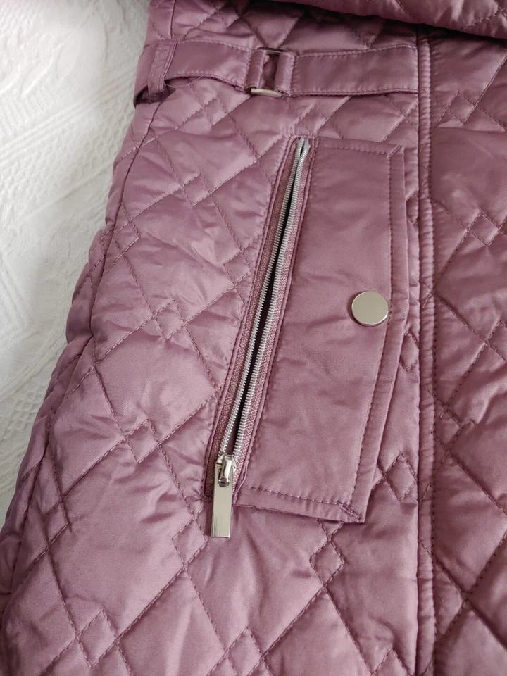 NWT Pacific Trail Quilted Women's Quilted Coat Jacket S Lilac Chalk Purple - Image 4 of 4