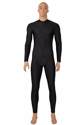 Ganzanzug Front+Schritt-RV lange Ärmel und Beine Herren stretch shiny elastisch - Bild 1 von 3