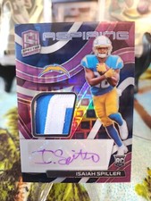 Isaiah Spiller 2022 Spectra Aspiring Neon Purple Ink Patch Auto SSP /30 RPA 