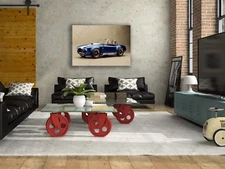 Ford Shelby Cobra Classic Sports Car Vintage Poster Canvas Print Art Decor Wall