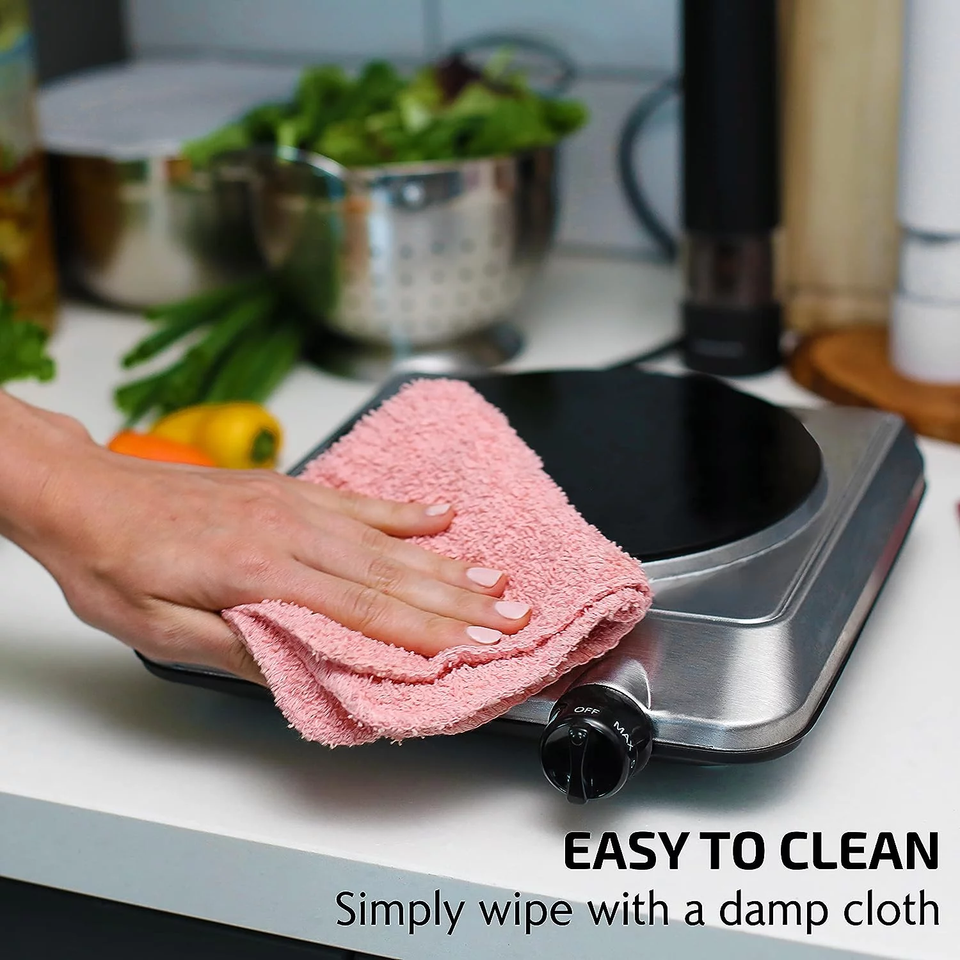 OVENTE Countertop Infrared Single Burner, 1000W Electric Cooktop