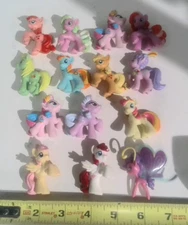 NICE FIND My Little Pony 14 Total 2in Hard Plastic Toys CAKE DECOR Super Cute