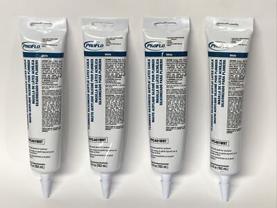 4-PACK PROFLO PFC401WHT PLUMBERS SILICONIZED ACRYLIC LATEX CAULK 5.5FL OZ New