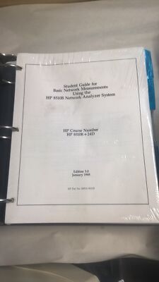 Hewelett Packard Student Gude for  Network Measuerements HP 8510B