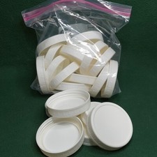 21 pk White Wide Mouth Mason Jar Lids with Silicone Rings Kerr Jar Lids
