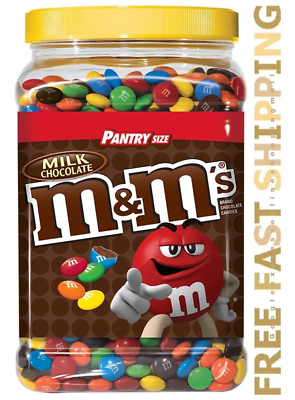 M&M’s M&M's 62 oz Jar or Bag Milk Chocolate Candy,PANTRY Size, M & M