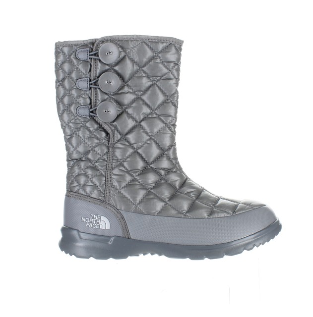 The North Face Womens Thermoball Button-up Insulated Winter BOOTS 9 Shoes Grey for sale online