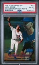 1998 Flair Showcase Legacy Collection Mark Grace 76/100 PSA 8 NM-MT Cubs Row 2