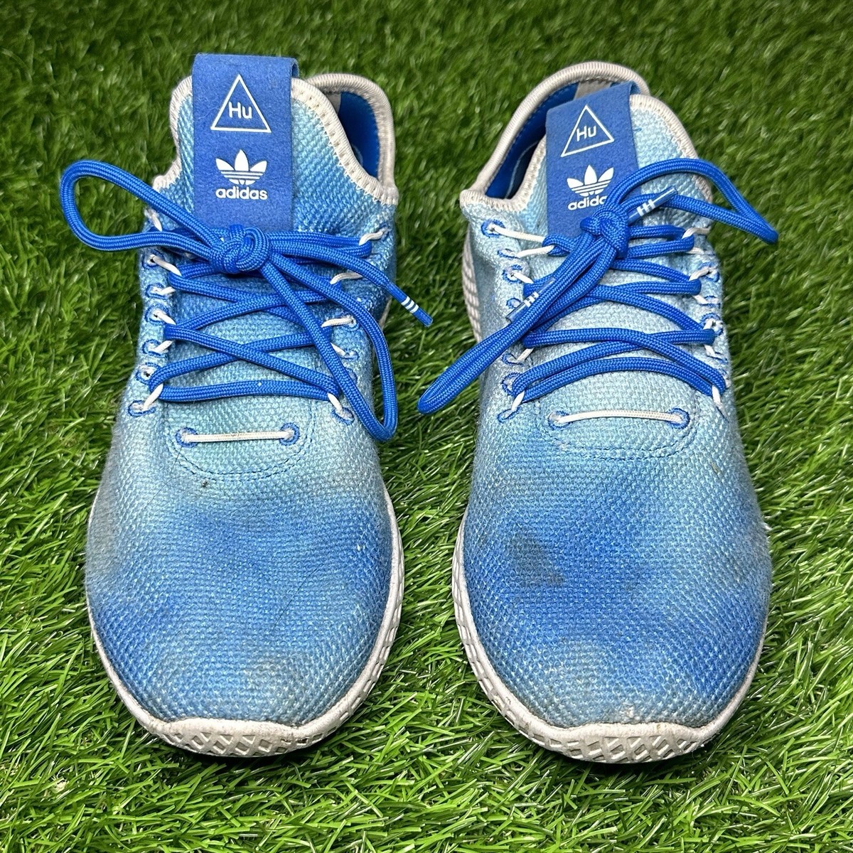 Adidas x Pharrell Williams Tennis Hu Sneakers Bright Blue Men Size