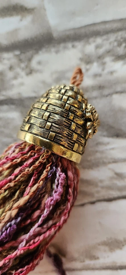 Just Nan Beehive Tassel Topper Metal Barnabee's Quest with Tassel - Image 3 of 4