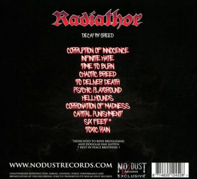 RADIATHOR - DECAY BY GREED NEUE CD