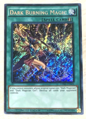 Yugioh Dark Burning Magic LDK2-ENS05 Secret Rare Unlimited Card NM-MT ...