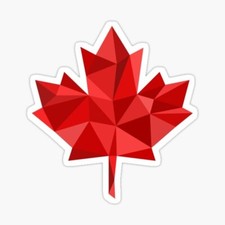 Geometric Maple Leaf Canada Travel Vinyl Decal Sticker for Phone Laptop Bumper