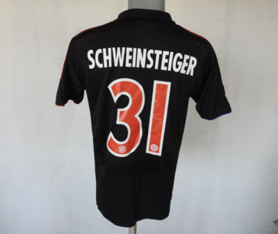 Bayern Munchen 2007 Jersey 31 Schweinsteiger Adidas Black Shirt