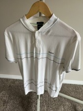 HUGO BOSS GOLF WHITE POLO SIZE LARGE