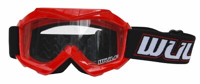 Kinder Wulfsportbrille rot Junior Motocross ATV Offroad Brille Kart Quad M/X