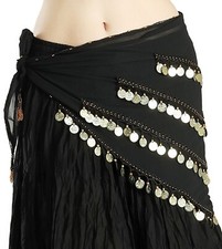 Belly Dance Ancient Arabian Hip Scarf Belt Golden Coin Scarves Wholesale Mix Lot