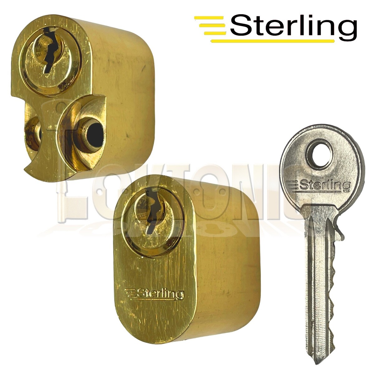 Sterling 6-Pin Scandinavian Oval lock Int Ext Cylinder Brass