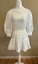 Loveshackfancy X Target Talulah White Embroidered Lace Mini Dress size XXS