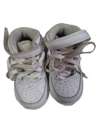 NIKE FORCE 1 TODDLER SNEAKERS, DH2935, MID TOP LE, RETRO STYLE, LEATHER UPPER 6C