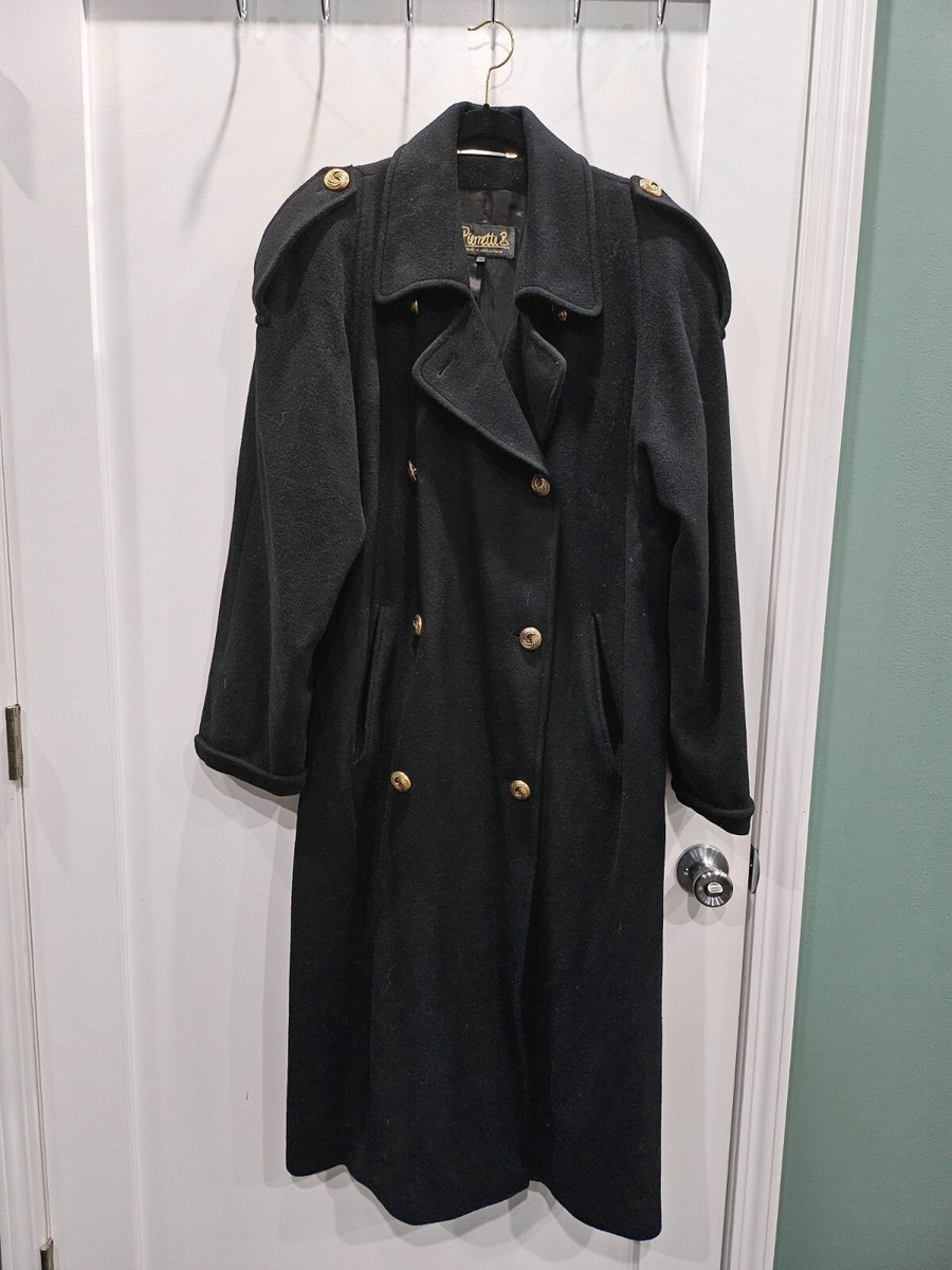 Pierrette B Women's Sz8 Full Length Pure Cashmere Double-Breasted