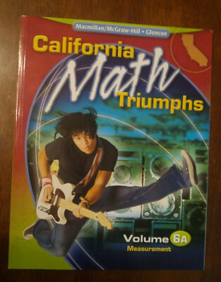 California Math Triumphs GLENCOE 8TH GRADE 8 6A MEASUREMENT CONSUMABLE WORKBOOK 