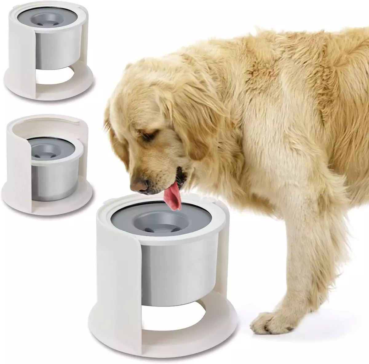 Elevated Dog Bowls 4 Height Adjustable Raised Dog Bowls With No Spill Dog  Water Bowl And