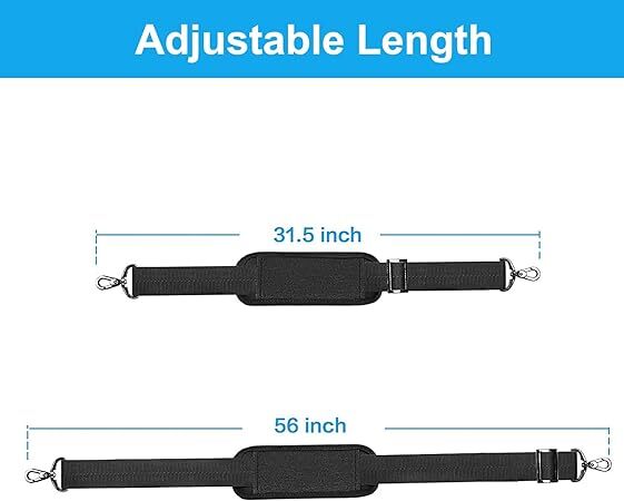 Shoulder Strap Adjustable Thick Soft Universal Replacement Non-Slip Fit 56 inch