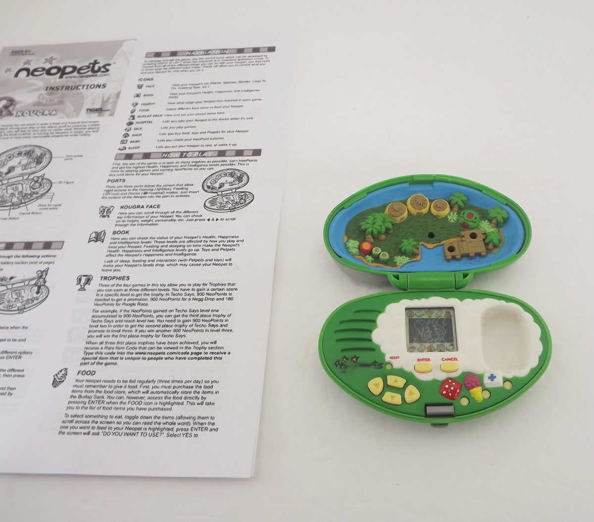 RARE Vintage Tiger Electronics 2002 Neopets Pocket Pet Kougra