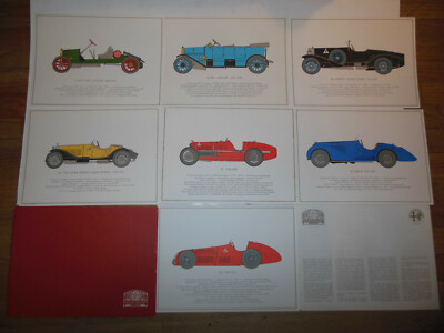 ALFA ROMEO Original FOLDER of 7 Vintage ALFA ROMEO Prints Suitable to Frame