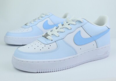Nike Air Force GS 39 Hellblau Pastell blau Custom Sneaker