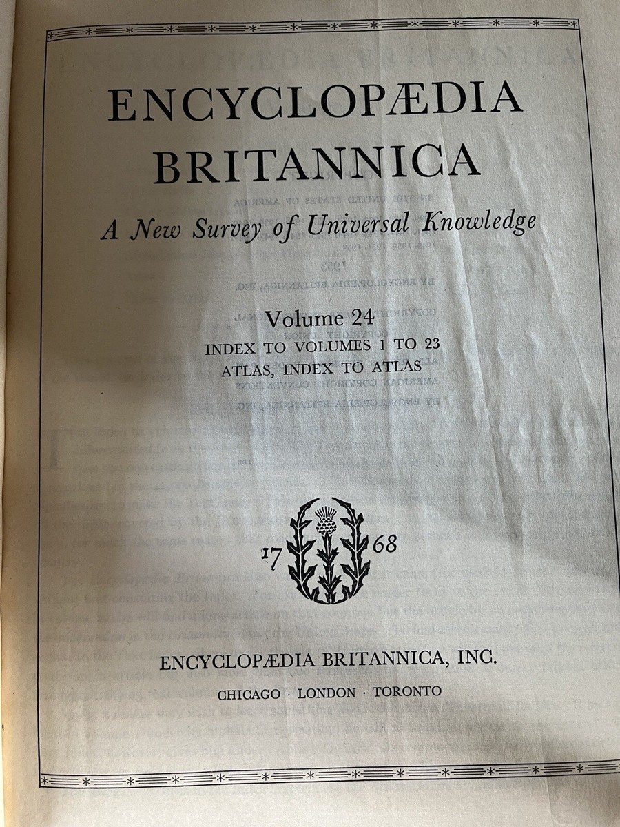 Encyclopedia Britannica 全24巻セット　1768年 Encyclopedia Britannica 1768 24-volume complete set printed