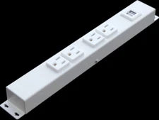 12" 4-Outlet Hardwired Power Strip with USB, HU104VW1