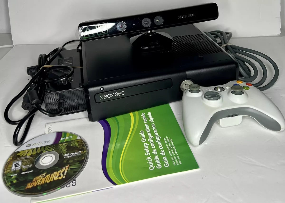 Restored Microsoft Xbox 360 E Slim 4GB Console with Kinect Sensor