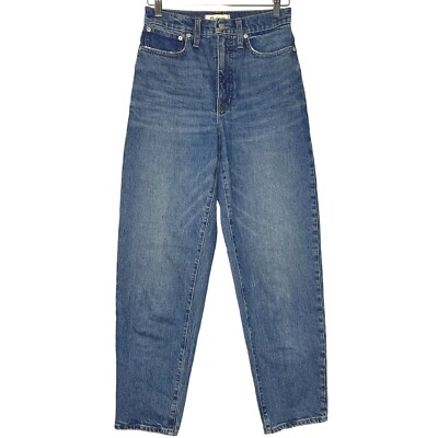 Madewell Balloon Jeans Womens 25T Blue Cotton High Rise Crop