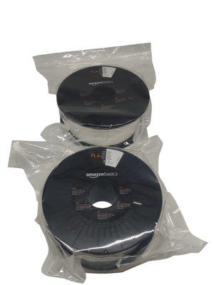 Amazon Basics PLA-Filament für 3D-Drucker, 1,75 mm, weiß, Rolle, 1 kg, 2 Stück