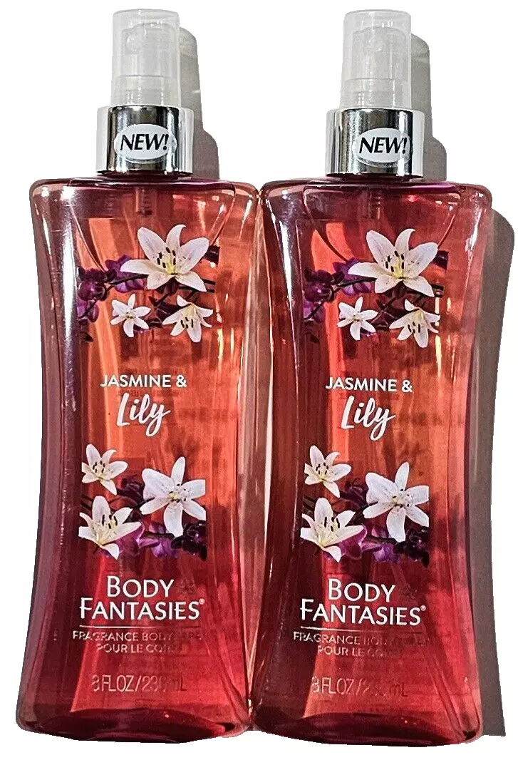 2 Pack Body Fantasies Jasmine Lily Fragrance Body Spray 8oz. eBay
