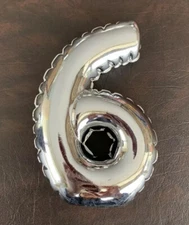 Digit Number 6 Figure Tabletop Home Bedroom Birthday Party Decor Paper Weight