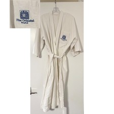 Vintage Oriental Hotel Bangkok Bathrobe pre 2007 Logo,Lounge Robe Cotton, unisex