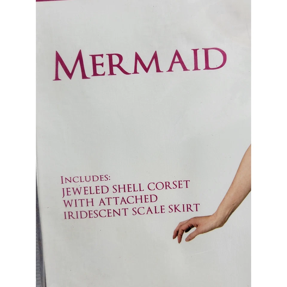 Spirit Halloween Mermaid Costume Shell Corset Iridescent Scale Skirt - Small - Image 2 of 4